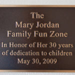 Mary Jordan fun zone plaque